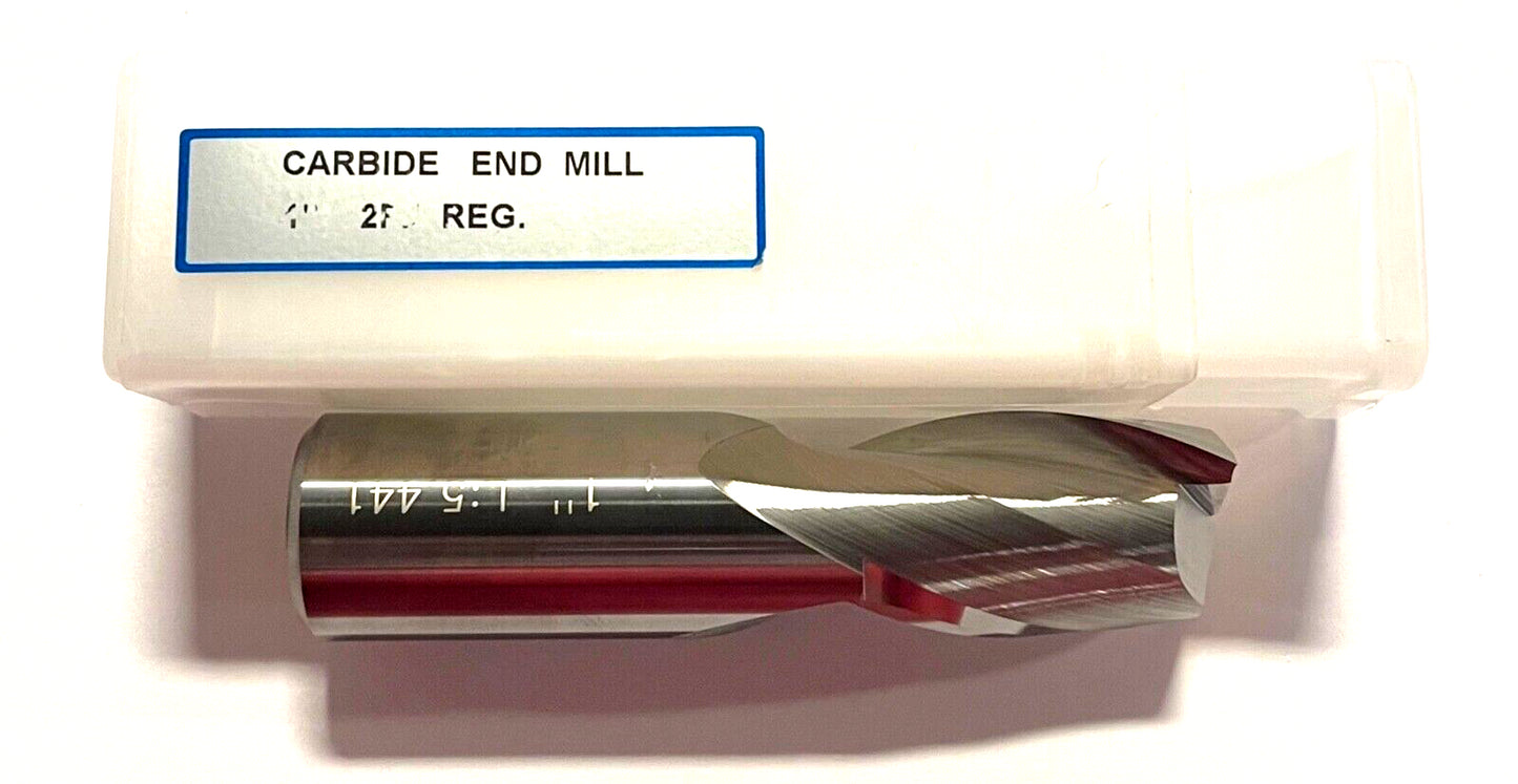 YG-1 Carbide End Mill 1" x 1" x 1-1/2" x 4" 30° Helix 2 Flute