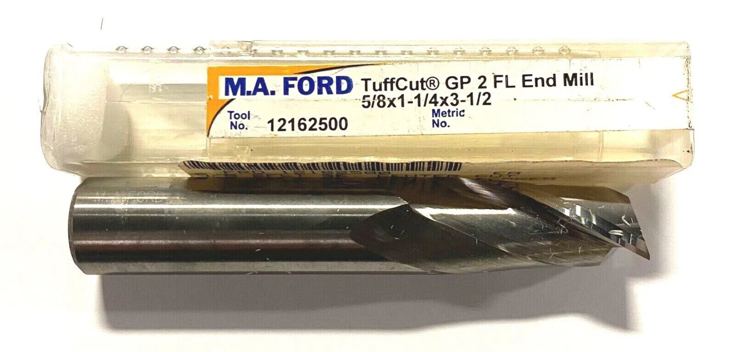M.A. Ford 5/18" Solid Carbide End Mill TuffCut 2 Flute High Perfromance USA Made