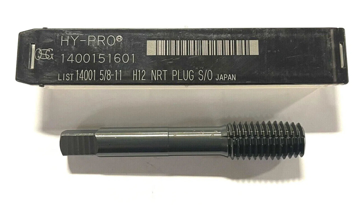 OSG 5/8-11 Tap Cobalt Thread Forming Plug Tap H12 Black Oxide 1400151601