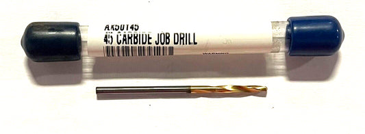 RapidKut #45 Solid Carbide Drill Tin Coated Jobber Length Drill USA Made