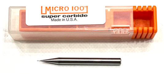 Micro 100 .013" Carbide Miniature End Mill 2 Flute High Performance USA Made