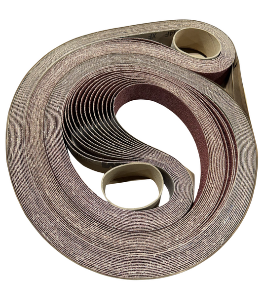 3M 384F 2" x 132" Cloth Sanding Belts Film-Lok 36+ Aluminum Oxide 10 Pack