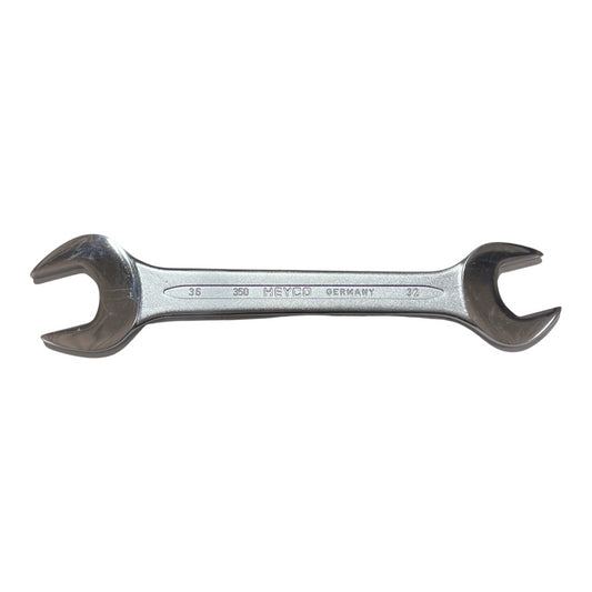 HEYCO 32mm x 36mm Open End Wrench Satin Chrome 35027