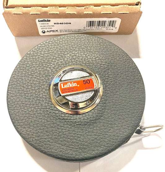 Lufkin 5/8" x 50ft Heavy Duty Hi-Line Engineer's Tape Measure Fiberglass HD403DN