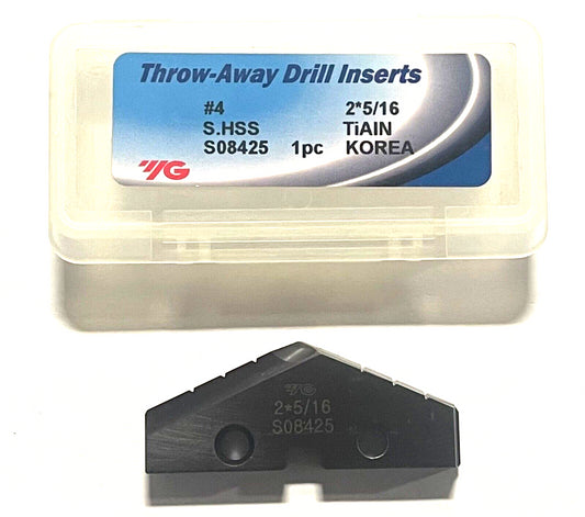 YG 2-5/16" Drill Insert Super HSS TiAlN Coated Series 4