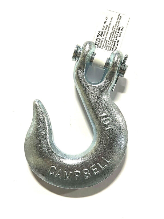 Campbell 3/8" Clevis Slip Hook Grade 43 Zinc Plated Working Load Limit 5400 LBS