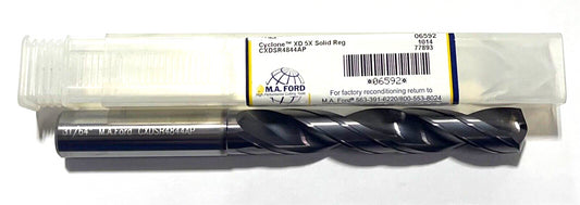 M.A. Ford 31/64" Solid Carbide Drill ALtima Plus Coating 2FL Jobber Length USA