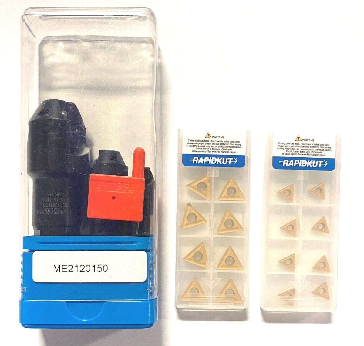 Rapidkut 60° Point 3pc Indexable Countersink & Chamfer Set With 20 Inserts