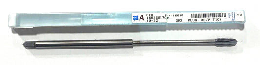 OSG 10-32 VC-10 Spiral Point Plug Tap Long Shank TiCN Coating 3 Flute 1653501708
