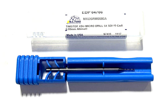 OSG 0.80mm Solid Carbide Micro Drill 5xD Altima Coating 2 Flute 04706 USA Made