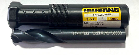 GUHRING 13.75MM HSS Drill Bit Screw Machine Length 2 Flute General Purpose