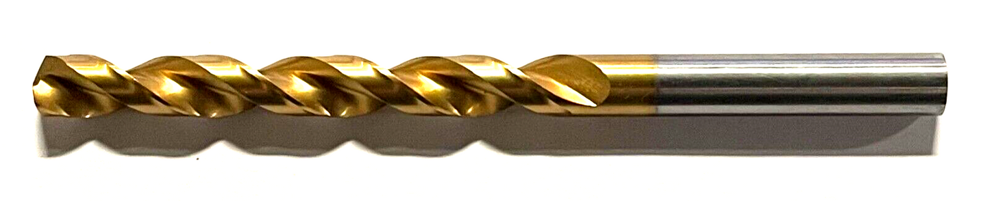 GUHRING 11/32" HSS Drill Bit Jobber Length Tin Coated Parabolic Flute 130°