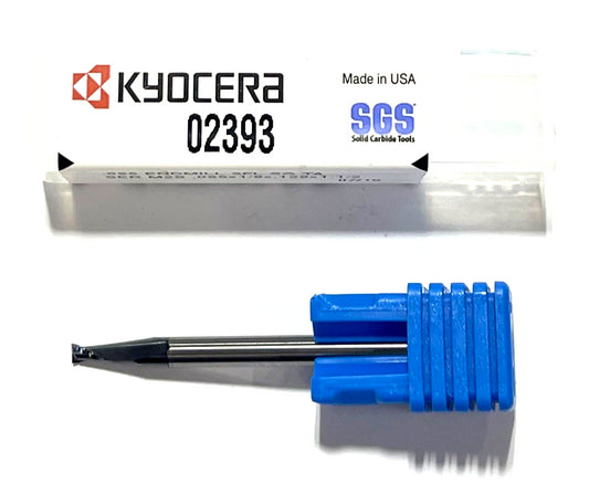 Kyocera .085" Carbide End Mill TA Coating 2 Flute USA Made 02393