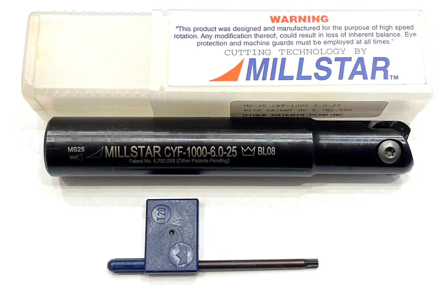 MillStar 1-1/4" x 6" Indexable Ball Nose End Mill Holder CYF-1000-6.0-25