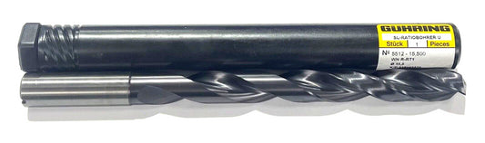Guhring 15.5mm Solid Carbide Drill 7xD nano-FIREX Coating 2 Flute Coolant Thru