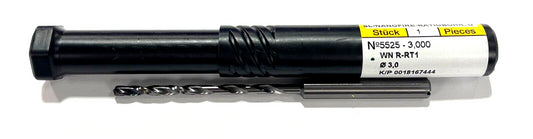 Guhring 3mm Solid Carbide Drill 12xD nano-FIREX Coating Tipped 2FL Coolant Thru