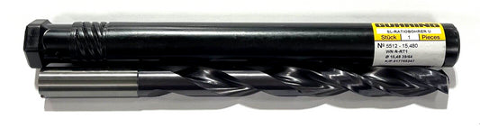 Guhring 39/64" Solid Carbide Drill 7xD nano-FIREX Coating 2 Flute Coolant Thru