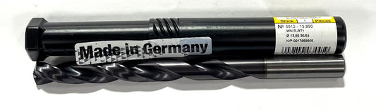 Guhring 35/64" Solid Carbide Drill 7xD nano-FIREX Coating 2 Flute Coolant Thru