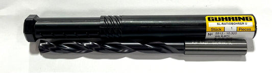Guhring 13/32" Solid Carbide Drill 7xD nano-FIREX Coating 2 Flute Coolant Thru