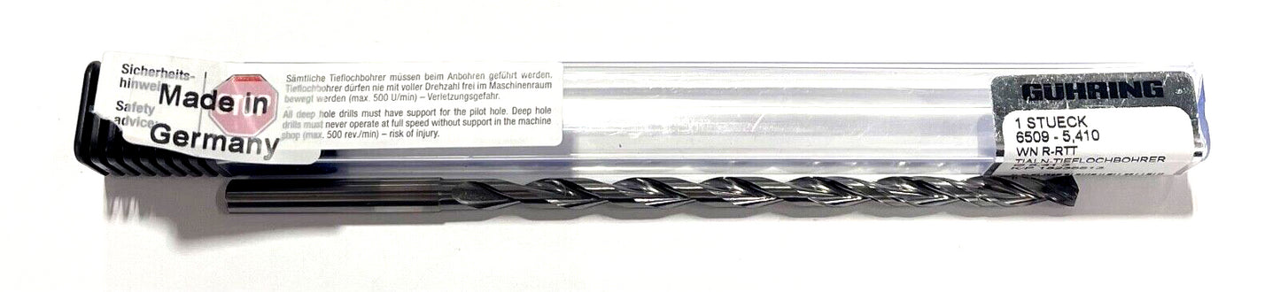 Guhring #3 Solid Carbide Drill 15xD Coolant Thru TiAlN Tipped 135°