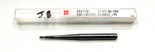 OSG R1 x 80mm x 3° x 40mm Pencil Neck Ball Nose End Mill TiAlN Coating 8541532