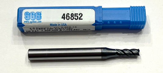 SGS 4mm Carbide End Mill 4 Flute AlTiN Coating USA Made 46852