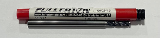 Fullerton 3.73mm Solid Carbide Drill 144 Deg Point FC7 Coating 2 Flute USA 15011