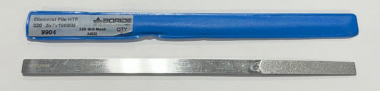 BORIDE Hand Taper Diamond File 0.5mm x 7mm x 180mm 320 Grit