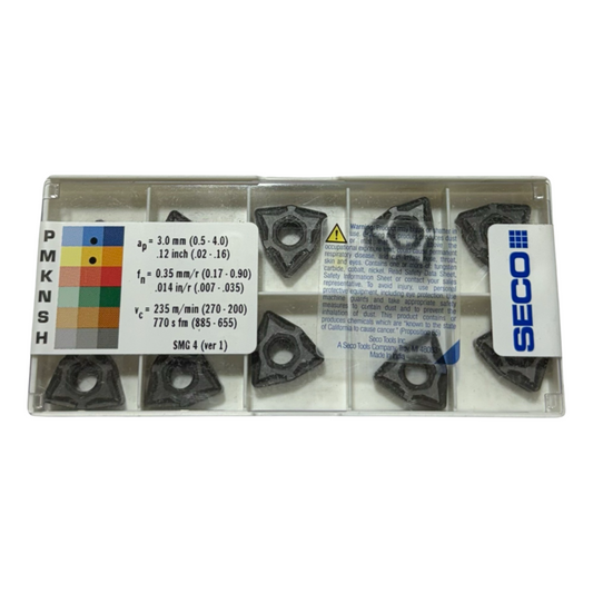 SECO Carbide Insert WNMG433-M3 Grade TP3500 Turning Inserts 10 Pack
