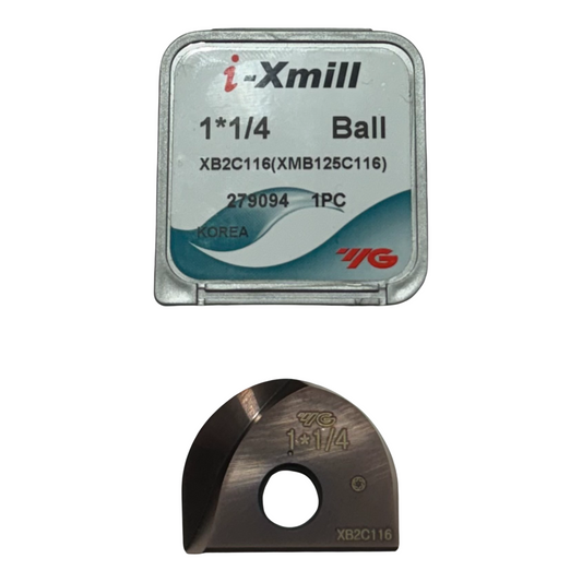 YG 1-1/4" I-Xmill Carbide Ball Insert 5/8" Radius for Hardened Material