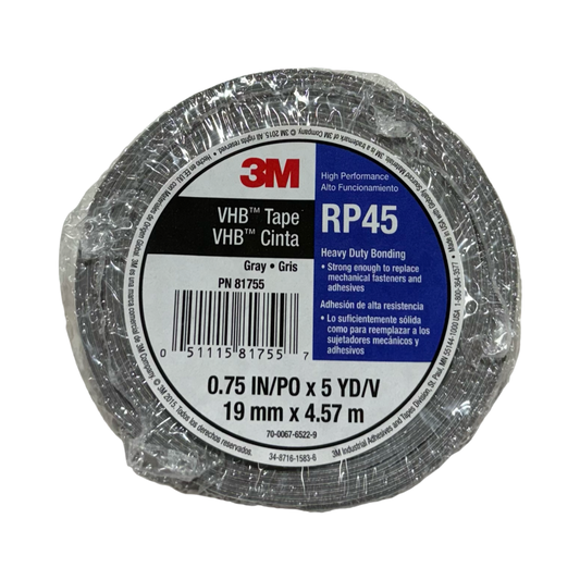 3M VHB Tape RP45 3/4" x 5 Yards Heavy Duty Bonding 1 Roll