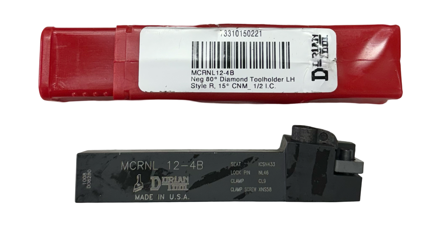 Dorian Tool MCRNL 12-4B Left Hand Indexable Turning Tool Holder USA Made