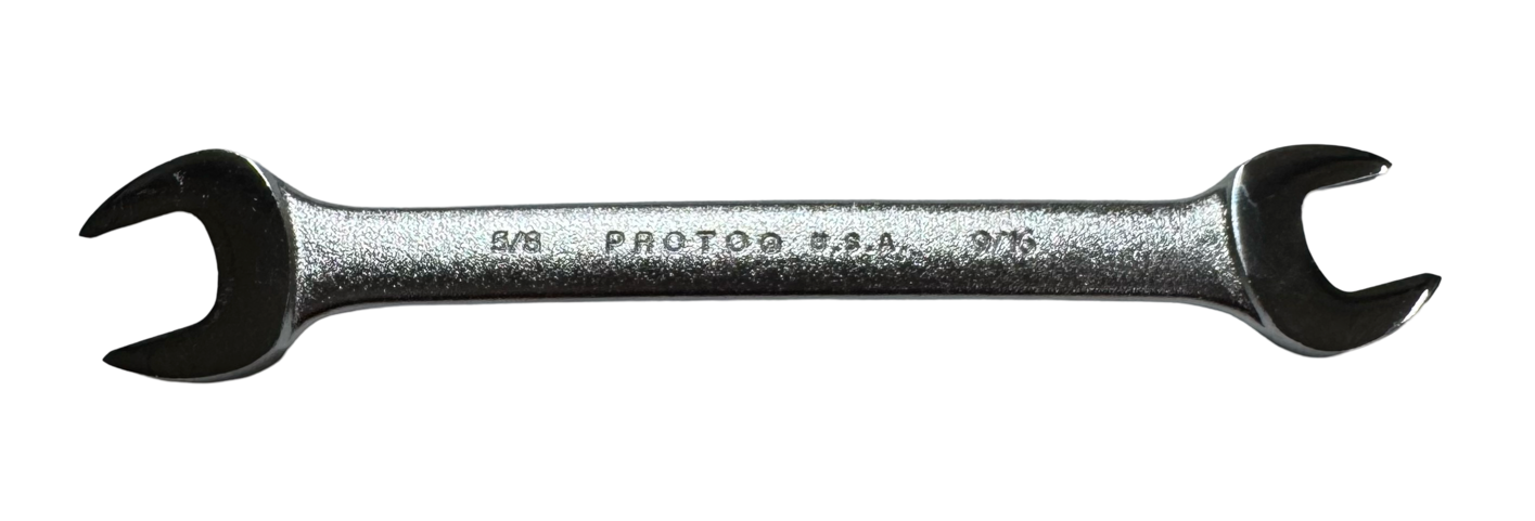 Proto 9/16" x 5/8" Open End Wrench Satin Finish USA Made