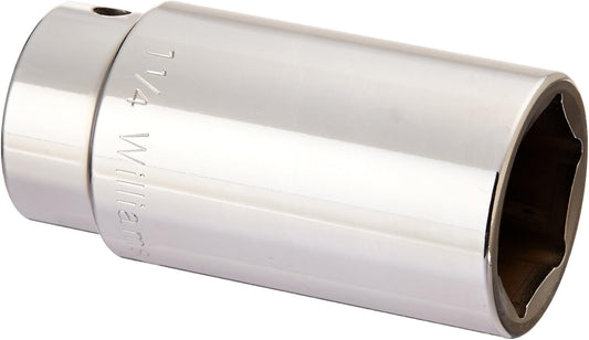 Williams 3/4" Drive 1-1/4" Deep Socket 6 Point Fully Polished USA Made