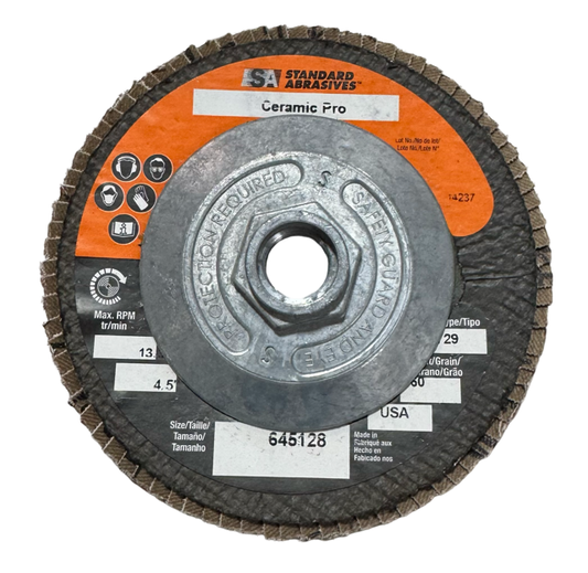 Standard Abrasives 4-1/2" x 5/8-11 Flap Disc Ceramic Pro T29