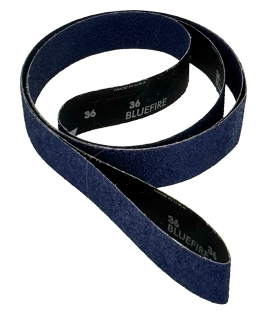 Norton 2" x 132" BlueFire Cloth Narrow Sanding Belts 36 Grit Zirconia Alumina