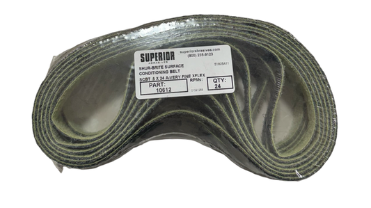 Superior Abrasives 1/2" x 24" Shur-Brite Surface Conditioning Belts A-VERY 24 Pack