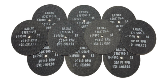 Radiac 4" x 1/32" x 1/4" Reinforced Cut-Off Wheel 60 Grit Aluminum Oxide 10pk