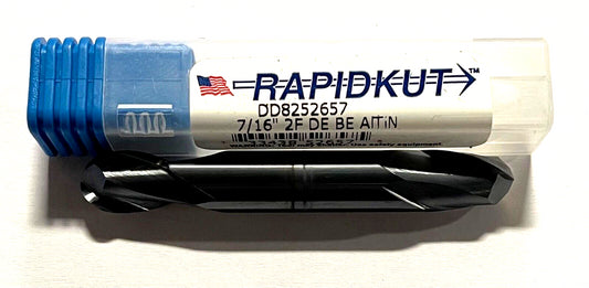 RapidKut 7/16" Carbide Ball Nose Double End Mill AlTiN Coating 2 Flute USA