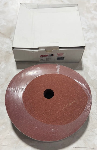 CGW 7" x 7/8" Premium Top Size Resin Fiber Sanding Disc 80 Grit A/O 25 Pack