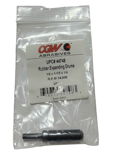 CGW 1/2" x 1-1/2" x 1/4" Rubber Expanding Drum 44748