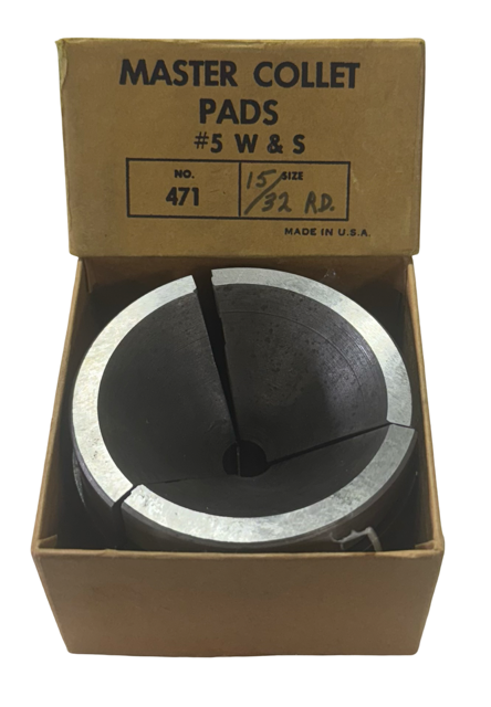 Warner & Swasey 15/32" Round #5 Precision Collet Pads USA Made