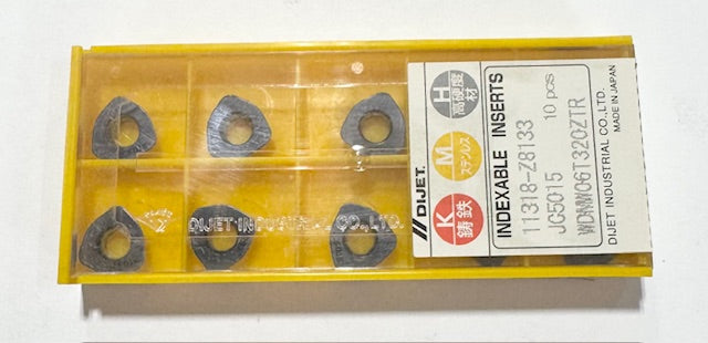 Dijet Carbide Insert WDMW06T320ZTR Grade JC5015 Milling Inserts 10 Pack