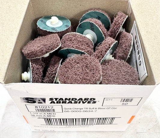 Standard Abrasives 1-1/2" Roloc Buff & Blend Surface Conditioning Discs Medium 50 Pack