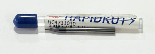 RapidKut .014" Carbide Miniature End Mill 4 Flute AlTiN Coated