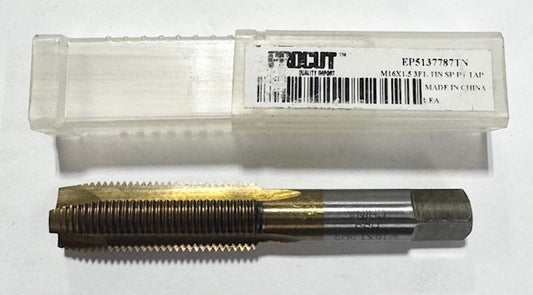 ProCut M16 x 1.5mm HSS Spiral Point Tap 3 Flute Tin Coated D6