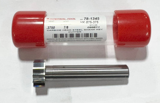 Internal Tool 7/8" Carbide Keyseat Cutter Steel Shank