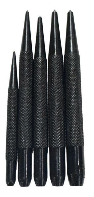 5 Piece Premium Alloy Center Punch Set 1/16", 5/64", 3/32", 9/64", 5/32"