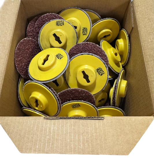 Klingspor 2" Quick Change Sanding Discs QDC 24 Grit Aluminum Oxide 100 Pack