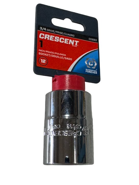 Crescent 3/4" Drive 1" Socket 12 Point Fully Polished